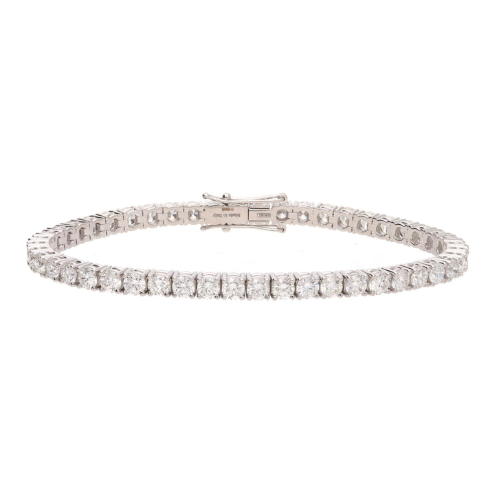 Diamond 8.00ct 18ct White Gold Tennis Bracelet - Michael Jones Jeweller
