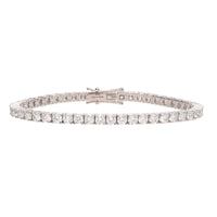 Diamond 8.00ct 18ct White Gold Tennis Bracelet - Michael Jones Jeweller