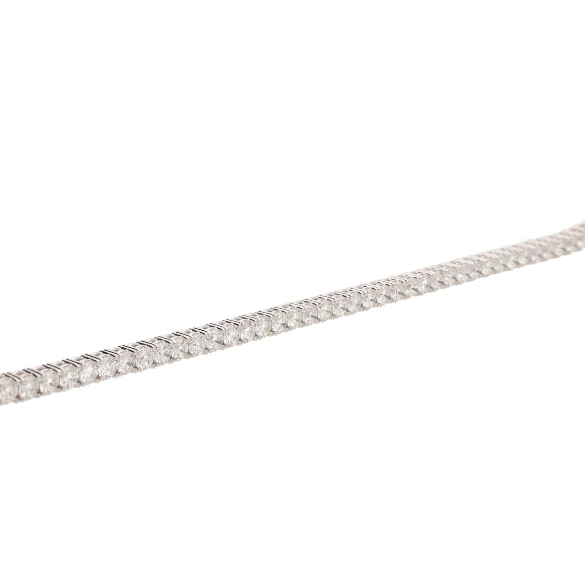 Diamond 8.00ct 18ct White Gold Tennis Bracelet - Michael Jones Jeweller