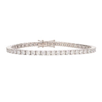 Diamond 8.00ct 18ct White Gold Tennis Bracelet - Michael Jones Jeweller