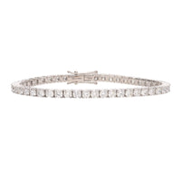 Diamond 8.00ct 18ct White Gold Tennis Bracelet - Michael Jones Jeweller