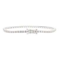 Diamond 3.05ct 18ct White Gold Line Bracelet - Michael Jones Jeweller