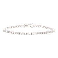 Diamond 3.05ct 18ct White Gold Line Bracelet - Michael Jones Jeweller