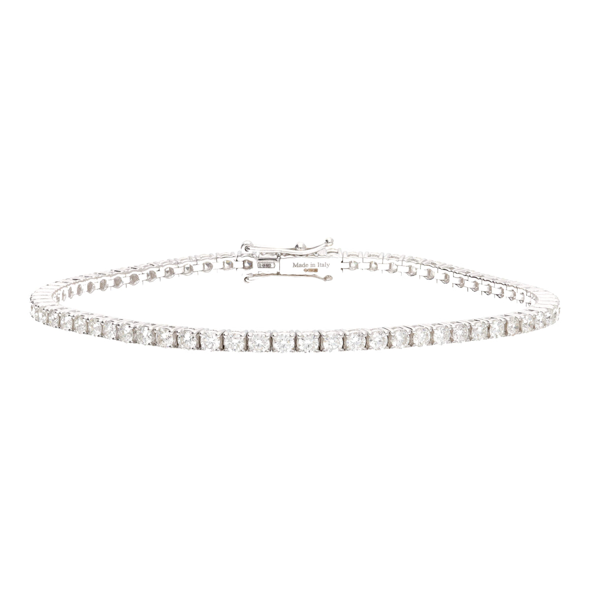 Diamond 3.05ct 18ct White Gold Line Bracelet - Michael Jones Jeweller