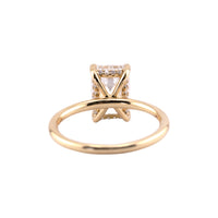 Laboratory Grown 3.09ct Emerald Cut Diamond 18ct Yellow Gold Solitaire Ring