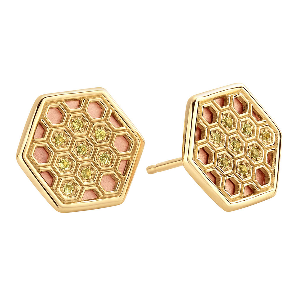 Clogau Honey Bee Stud Earrings HNCBE - Michael Jones Jeweller