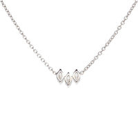 Histoire D'Elle Marquise Diamond 18ct White Gold Trio Necklace - Michael Jones Jeweller