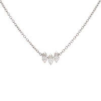 Histoire D'Elle Marquise Diamond 18ct White Gold Trio Necklace - Michael Jones Jeweller