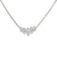 Histoire D'Elle Marquise Diamond 18ct White Gold Graduated Necklace