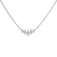 Histoire D'Elle Marquise Diamond 18ct White Gold Graduated Necklace