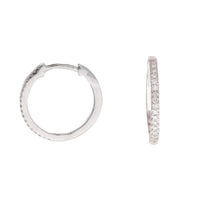 Histoire D'Elle Diamond 18ct White Gold Hoop Earrings