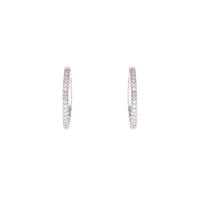 Histoire D'Elle Diamond 18ct White Gold Hoop Earrings