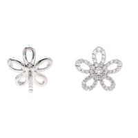 Histoire D'Elle Diamond 0.30ct 18ct White Gold Flower Cluster Stud Earrings - Michael Jones Jeweller