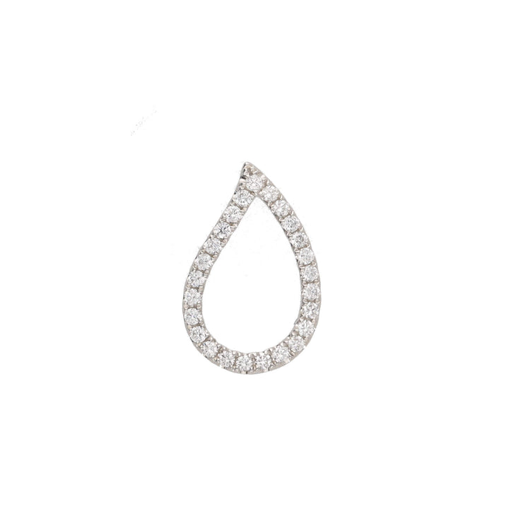 Diamond 0.28ct Open Teardrop 18ct White Gold Pendant