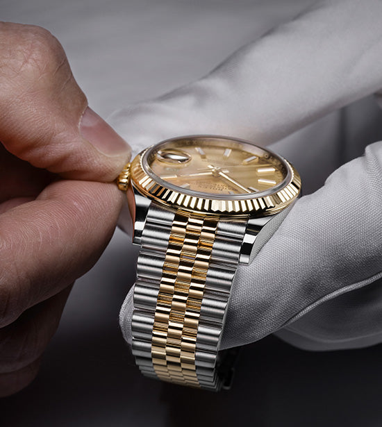 Winding a Rolex Watch