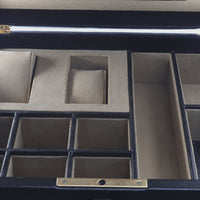 Black Leather Valet Box - Michael Jones Jeweller