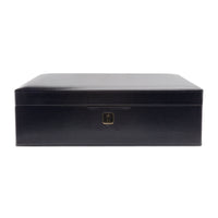 Black Leather Valet Box - Michael Jones Jeweller