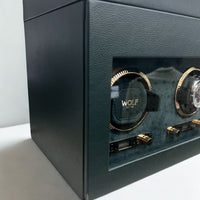 WOLF British Racing Green Triple Watch Winder - Michael Jones Jeweller