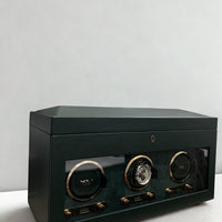 WOLF British Racing Green Triple Watch Winder - Michael Jones Jeweller