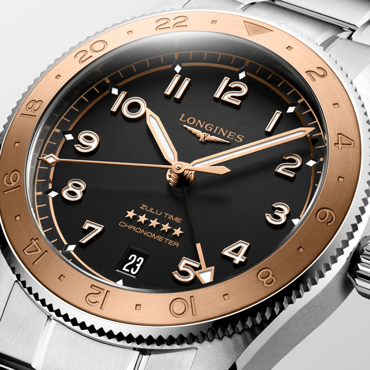 Longines SPIRIT ZULU TIME 1925 39mm Automatic Watch L38035536 - Michael Jones Jeweller