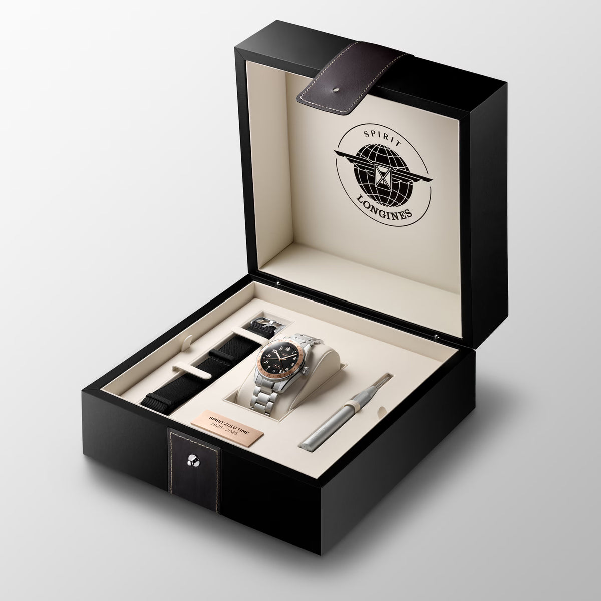 Longines SPIRIT ZULU TIME 1925 39mm Automatic Watch L38035536 - Michael Jones Jeweller