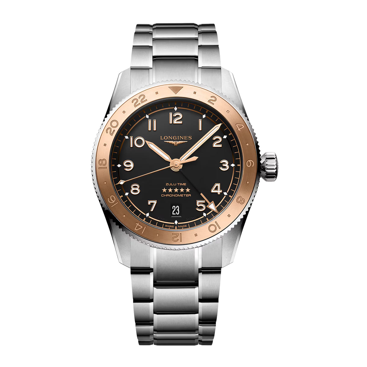 Longines SPIRIT ZULU TIME 1925 39mm Automatic Watch L38035536 - Michael Jones Jeweller