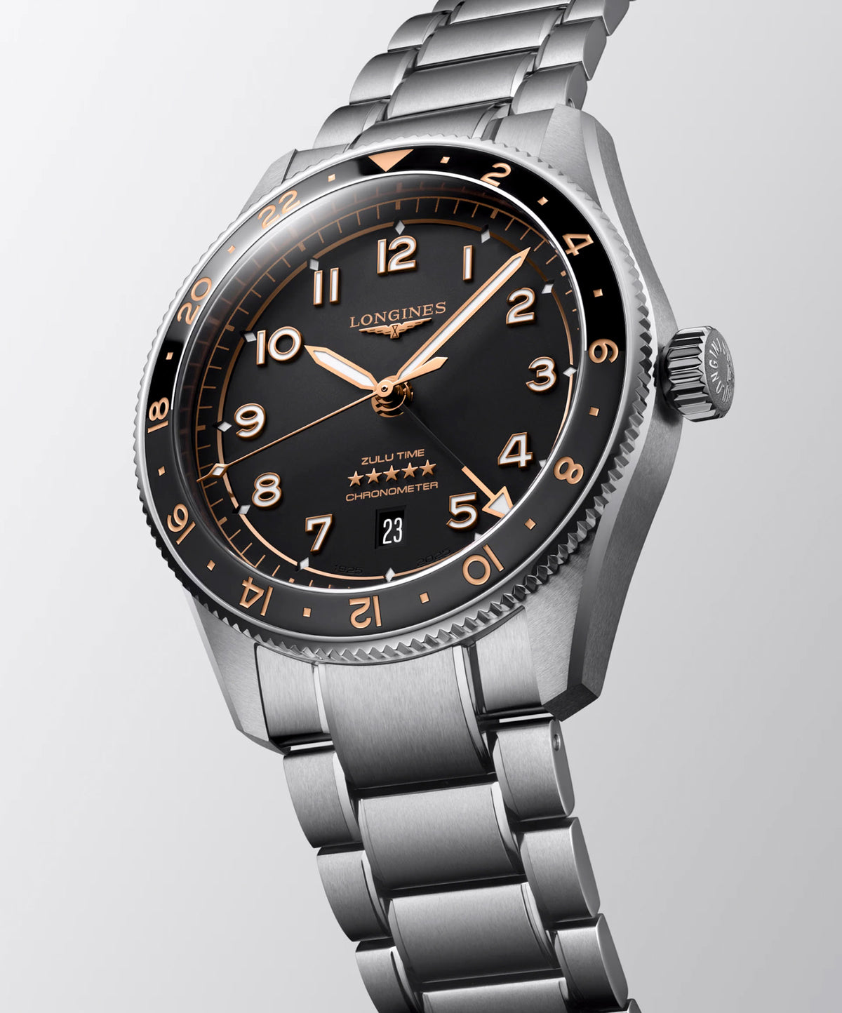 Longines SPIRIT ZULU TIME 42mm Automatic Watch L38124506 - Michael Jones Jeweller