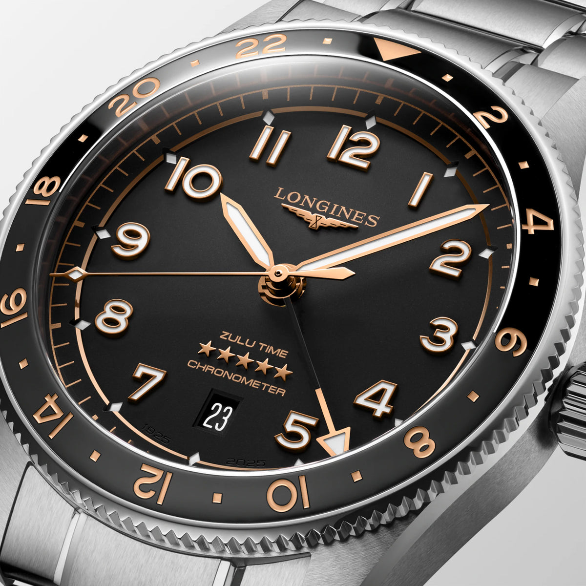 Longines SPIRIT ZULU TIME 42mm Automatic Watch L38124506 - Michael Jones Jeweller