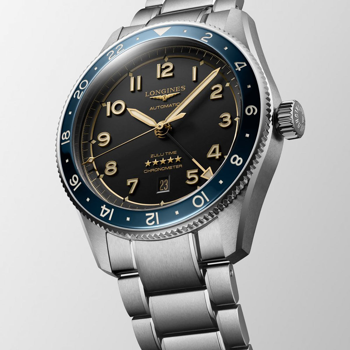 Longines SPIRIT ZULU TIME 42mm Automatic Watch L38124606 - Michael Jones Jeweller