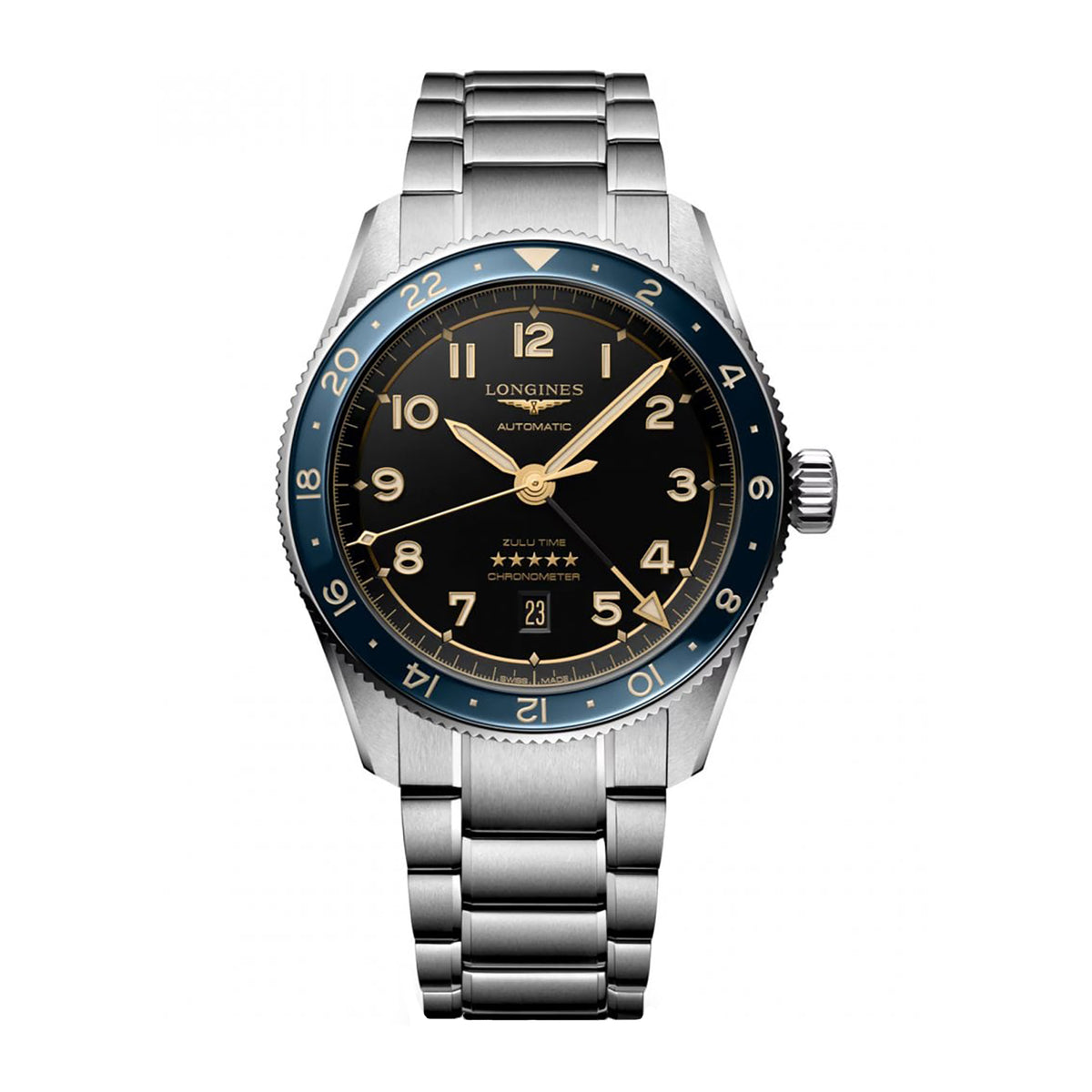 Longines SPIRIT ZULU TIME 42mm Automatic Watch L38124606 - Michael Jones Jeweller