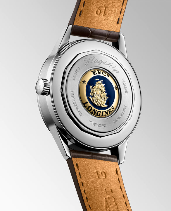 Longines FLAGSHIP HERITAGE MOONPHASE 38.5mm Automatic Watch L48154622 - Michael Jones Jeweller