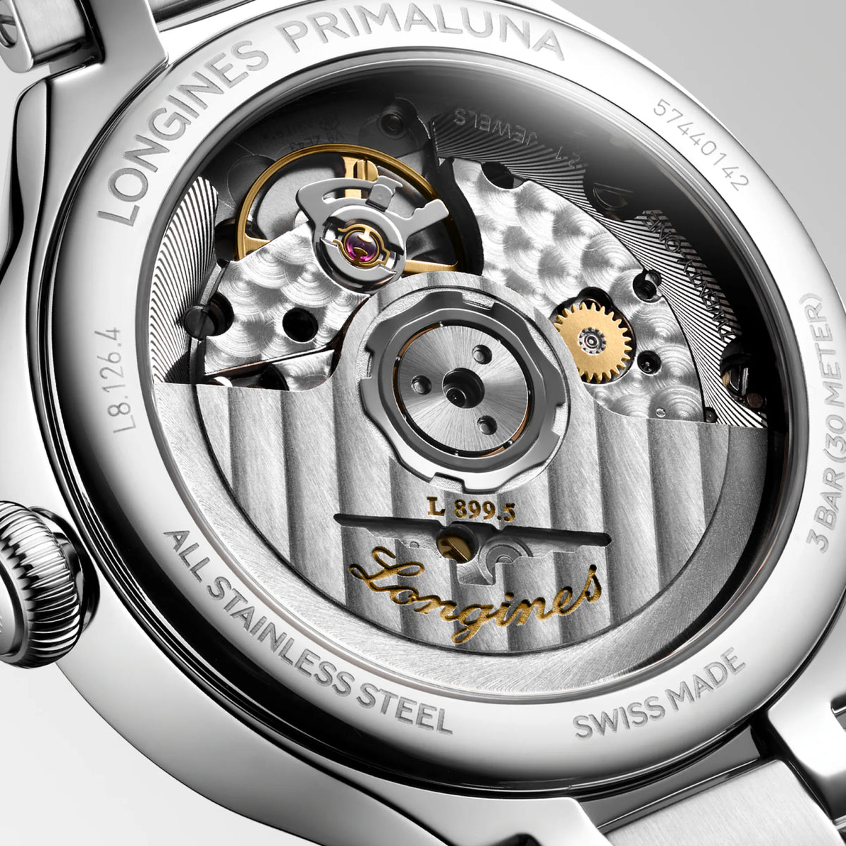 Longines PRIMALUNA MOONPHASE 34mm Automatic Watch L81264716 - Michael Jones Jeweller