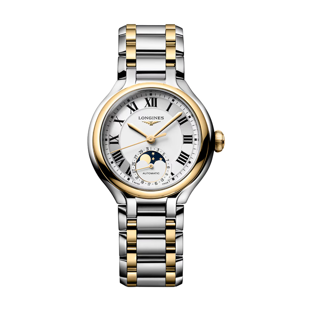 Longines PRIMALUNA MOONPHASE 34mm Automatic Watch L81265797 - Michael Jones Jeweller