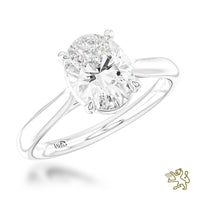 Classic Oval Solitaire 1.50ct E VS1 Laboratory Grown Diamond Platinum Ring