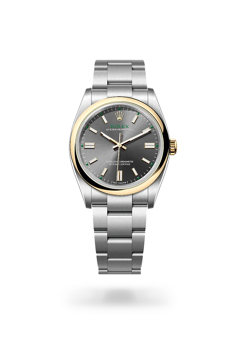 Rolex Oyster Perpetual in Yellow Rolesor - combination of Oystersteel and yellow gold, M126003-0001 - Michael Jones Jeweller