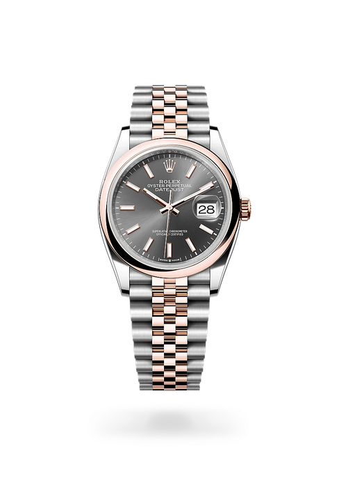 Rolex Datejust in Everose Rolesor - combination of Oystersteel and Everose gold, M126201-0013 - Michael Jones Jeweller