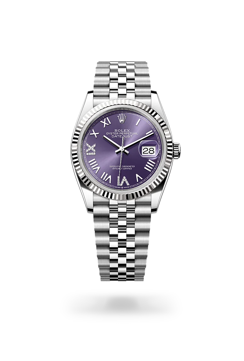 Rolex Datejust in White Rolesor - combination of Oystersteel and white gold, M126234-0063 - Michael Jones Jeweller