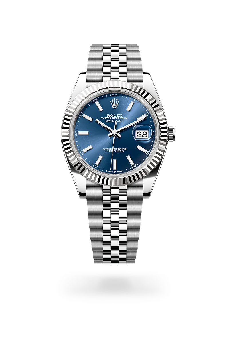 Rolex Datejust in White Rolesor - combination of Oystersteel and white gold, M126334-0002 - Michael Jones Jeweller