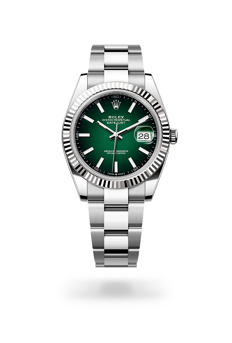 Rolex Datejust in White Rolesor - combination of Oystersteel and white gold, M126334-0033 - Michael Jones Jeweller