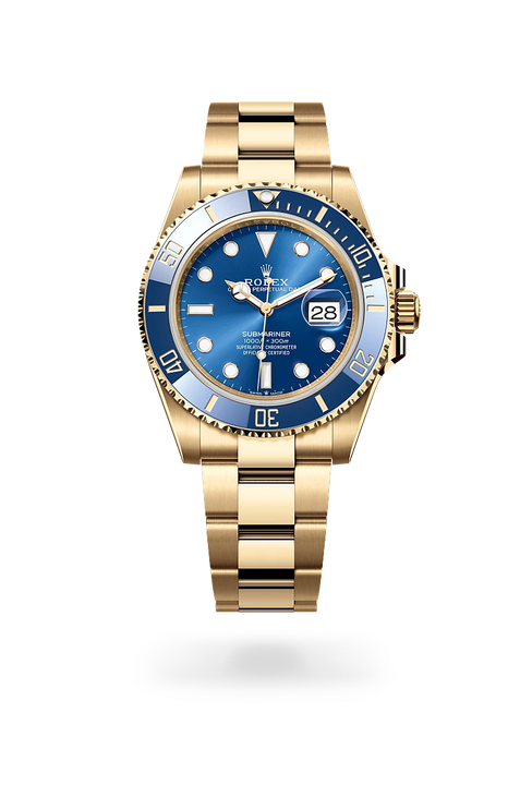 Rolex Submariner in 18 ct yellow gold, M126618LB-0002 - Michael Jones Jeweller
