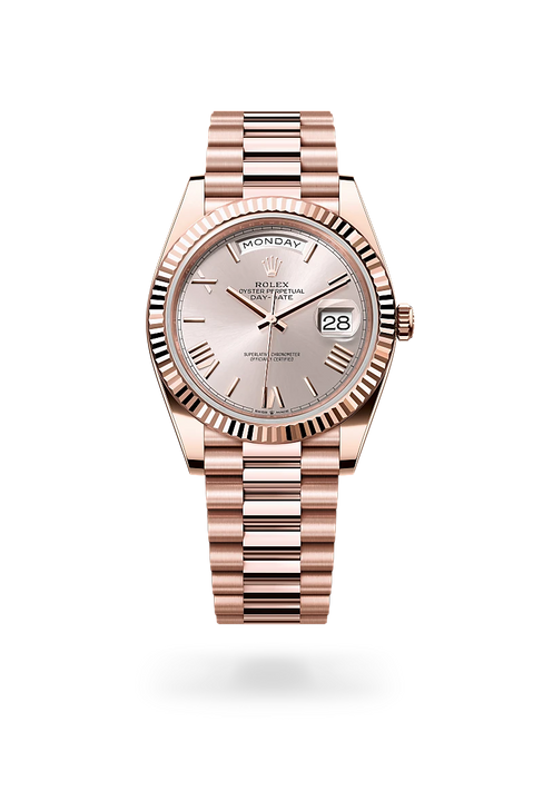 Rolex Day-Date in 18 ct Everose gold, M228235-0001 - Michael Jones Jeweller