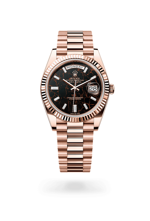 Rolex Day-Date in 18 ct Everose gold, M228235-0045 - Michael Jones Jeweller