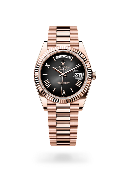 Rolex Day-Date in 18 ct Everose gold, M228235-0055 - Michael Jones Jeweller