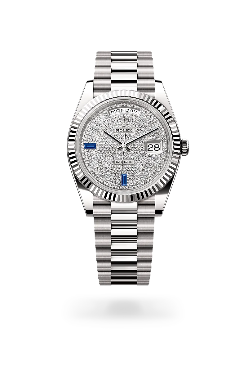 Rolex Day-Date in 18 ct white gold, M228239-0049 - Michael Jones Jeweller
