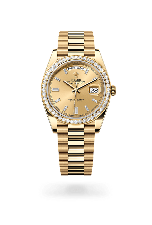 Rolex Day-Date in 18 ct yellow gold, M228348RBR-0002 - Michael Jones Jeweller