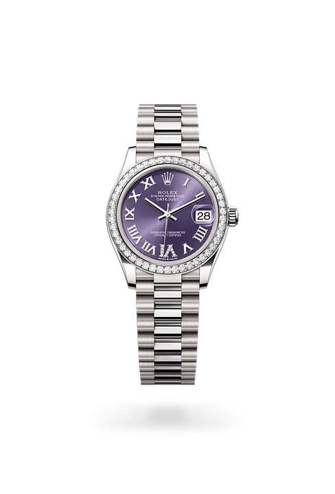 Rolex Datejust in 18 ct white gold, M278289RBR-0019 - Michael Jones Jeweller
