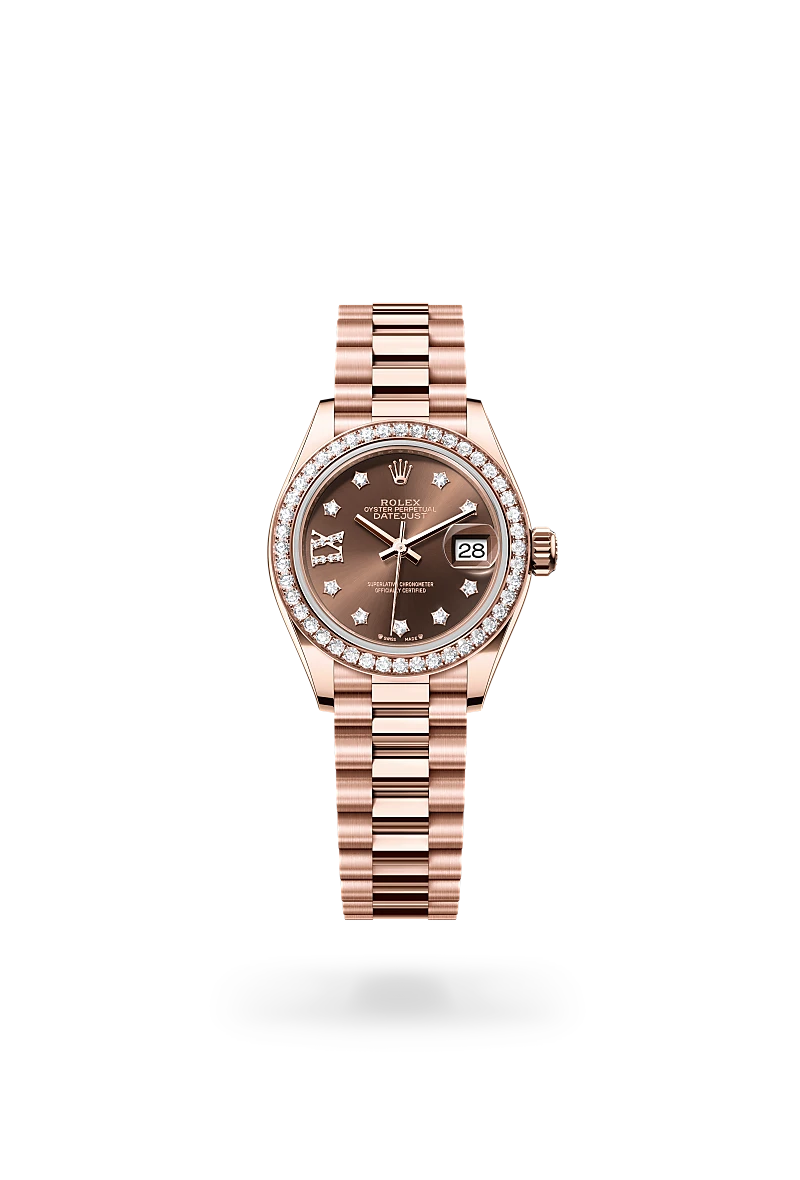 Rolex Lady-Datejust in 18 ct Everose gold, M279135RBR-0001 - Michael Jones Jeweller
