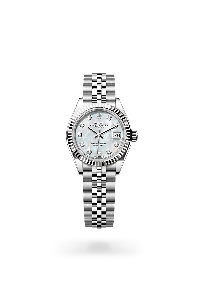 Rolex Lady-Datejust in White Rolesor - combination of Oystersteel and white gold, M279174-0009 - Michael Jones Jeweller