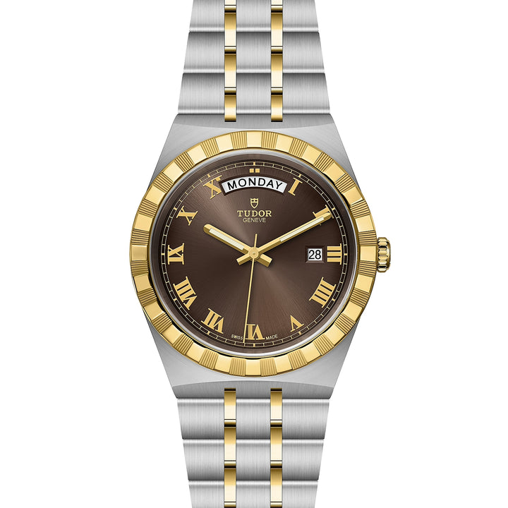 TUDOR Royal 41mm Yellow Gold and Stainless Steel Day Date Automatic Watch M28603-0007 - Michael Jones Jeweller