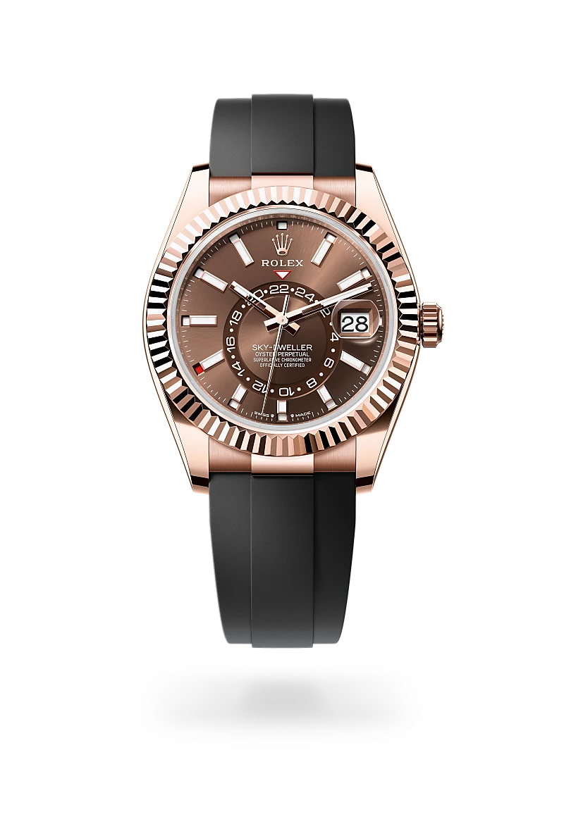 Rolex Sky-Dweller in 18 ct Everose gold, M336235-0002 - Michael Jones Jeweller